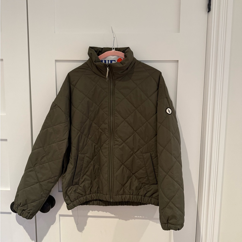 Vuori Quilted Khaki Bomber Jacket